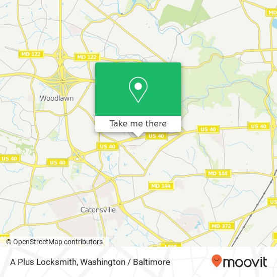 Mapa de A Plus Locksmith, 5457 Baltimore National Pike