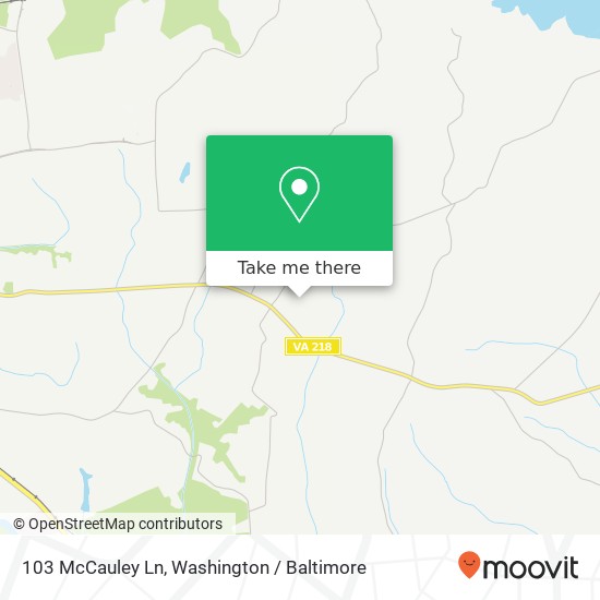 Mapa de 103 McCauley Ln, Fredericksburg, VA 22405