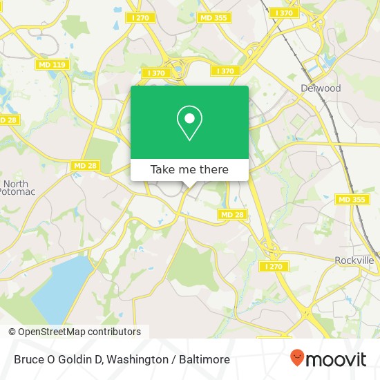 Bruce O Goldin D, 14929 Shady Grove Rd map