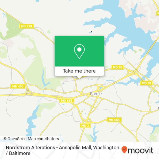 Mapa de Nordstrom Alterations - Annapolis Mall, 1880 Annapolis Mall