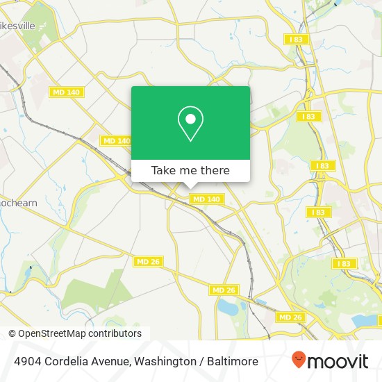4904 Cordelia Avenue, 4904 Cordelia Ave, Baltimore, MD 21215, USA map