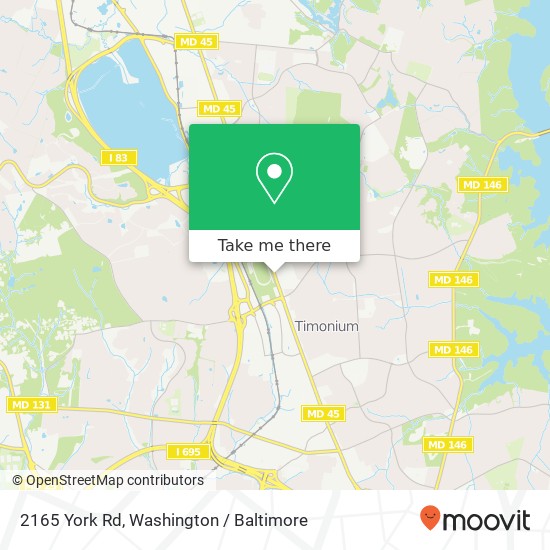 Mapa de 2165 York Rd, Lutherville Timonium, MD 21093
