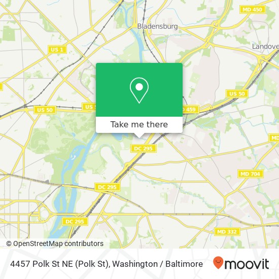 4457 Polk St NE (Polk St), Washington, DC 20019 map