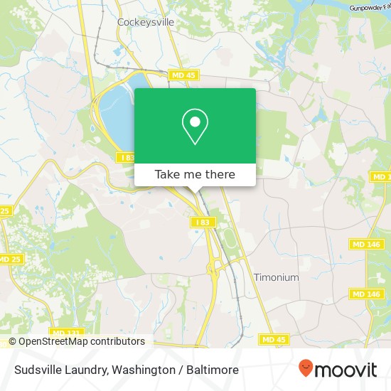 Mapa de Sudsville Laundry, 9508 Deereco Rd