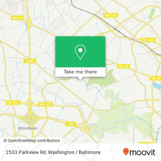 Mapa de 2533 Parkview Rd, Gwynn Oak, MD 21207