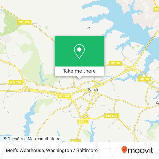 Men's Wearhouse, 1465 Annapolis Mall map