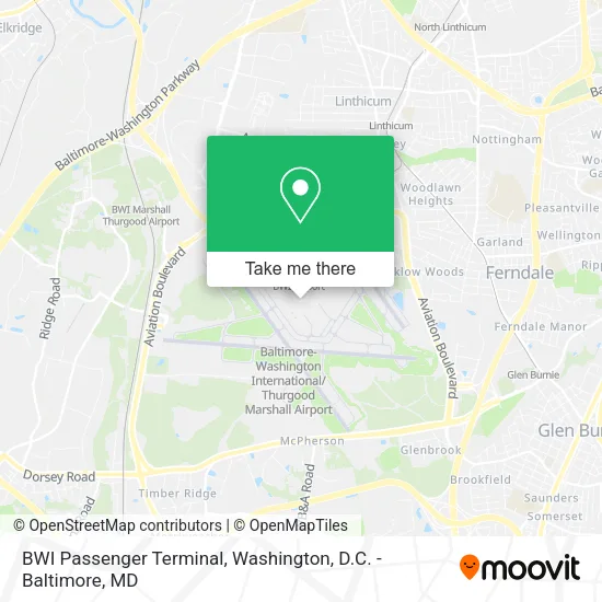BWI Passenger Terminal map