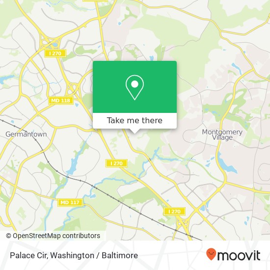 Mapa de Palace Cir, Germantown, MD 20876