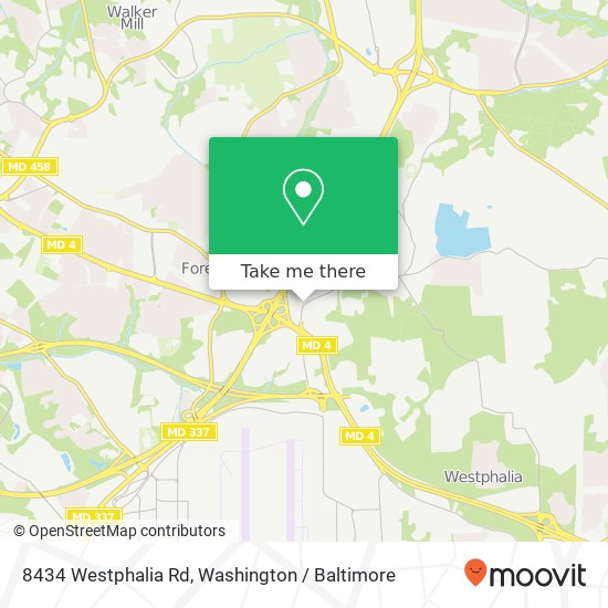 Mapa de 8434 Westphalia Rd, Upper Marlboro, MD 20774