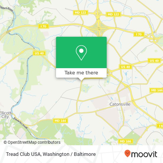 Mapa de Tread Club USA, 822 N Rolling Rd