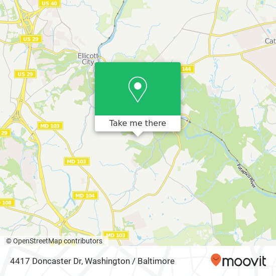 Mapa de 4417 Doncaster Dr, Ellicott City, MD 21043