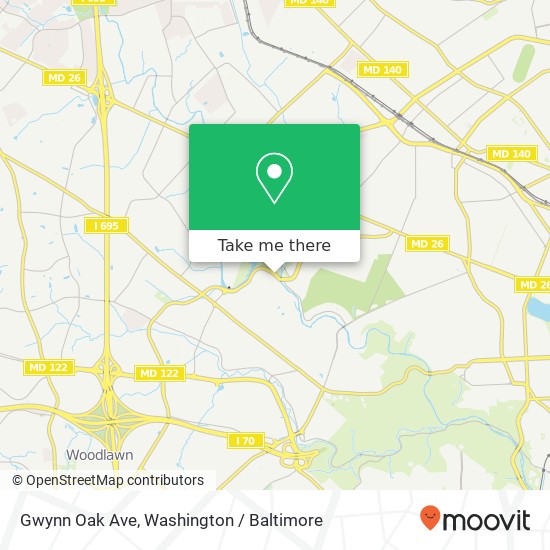 Mapa de Gwynn Oak Ave, Gwynn Oak, MD 21207