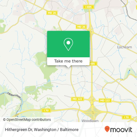 Mapa de Hithergreen Dr, Windsor Mill, MD 21244