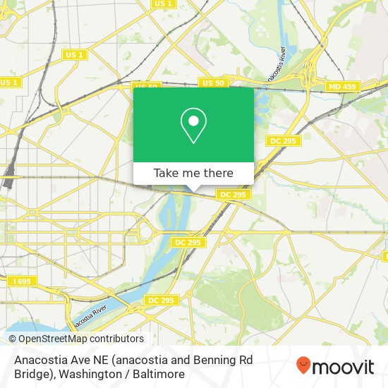 Anacostia Ave NE (anacostia and Benning Rd Bridge), Washington, DC 20019 map