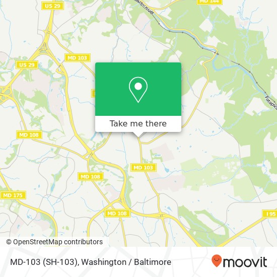 Mapa de MD-103 (SH-103), Ellicott City, MD 21043