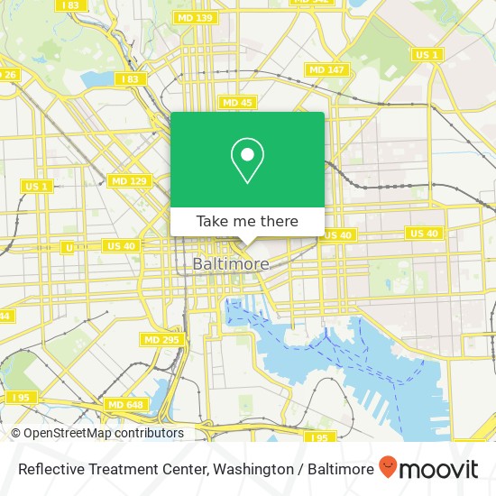 Mapa de Reflective Treatment Center, 301 N Gay St