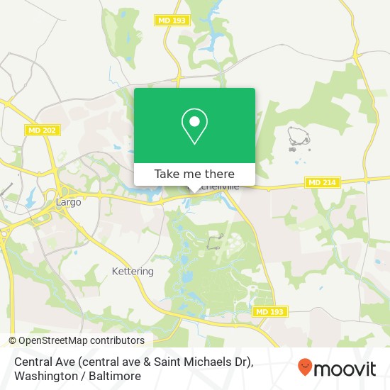 Central Ave (central ave & Saint Michaels Dr), Bowie, MD 20721 map