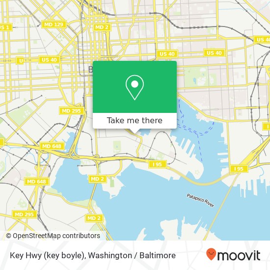 Mapa de Key Hwy (key boyle), Baltimore, MD 21230