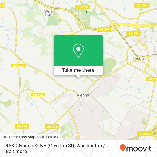 458 Glyndon St NE (Glyndon St), Vienna, VA 22180 map