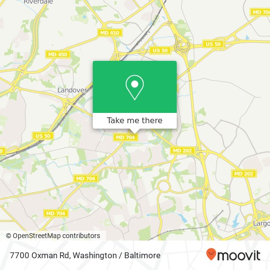 Mapa de 7700 Oxman Rd, Hyattsville, MD 20785