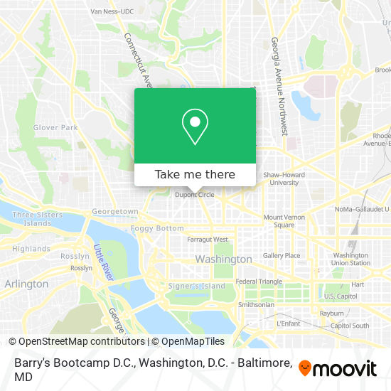 Mapa de Barry's Bootcamp D.C.