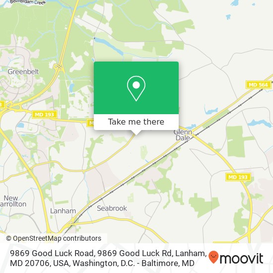 9869 Good Luck Road, 9869 Good Luck Rd, Lanham, MD 20706, USA map