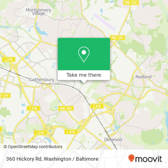 360 Hickory Rd, Washington Grove, MD 20880 map