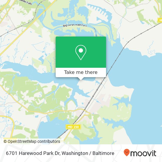 Mapa de 6701 Harewood Park Dr, Middle River, MD 21220