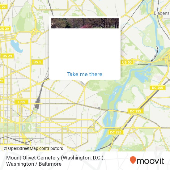 Mount Olivet Cemetery (Washington, D.C.) map
