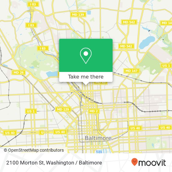 Mapa de 2100 Morton St, Baltimore, MD 21218