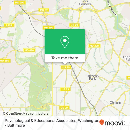 Mapa de Psychological & Educational Associates, 7826 Eastern Ave NW