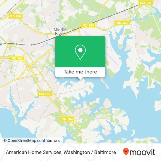 Mapa de American Home Services, 2036 Tred Avon Rd