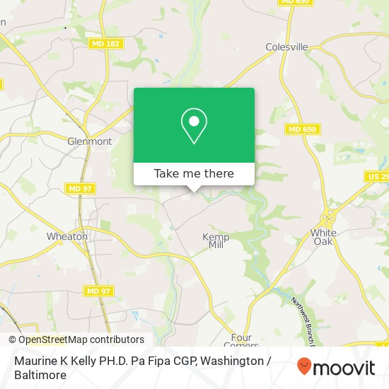 Mapa de Maurine K Kelly PH.D. Pa Fipa CGP, 11621 Yeatman Ter