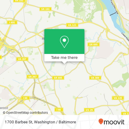 1700 Barbee St, McLean, VA 22101 map