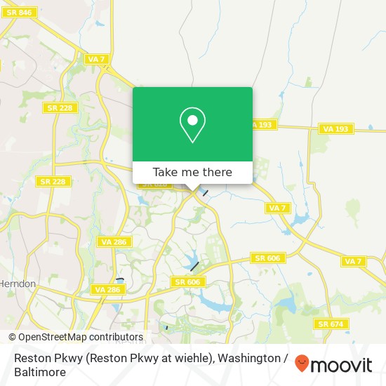 Mapa de Reston Pkwy (Reston Pkwy at wiehle), Reston, VA 20194