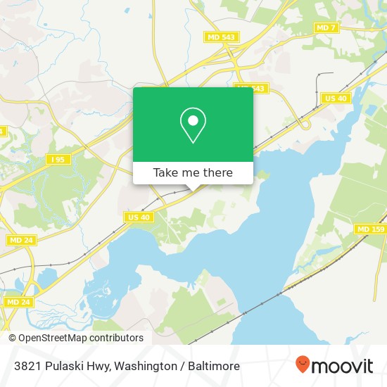 Mapa de 3821 Pulaski Hwy, Abingdon, MD 21009