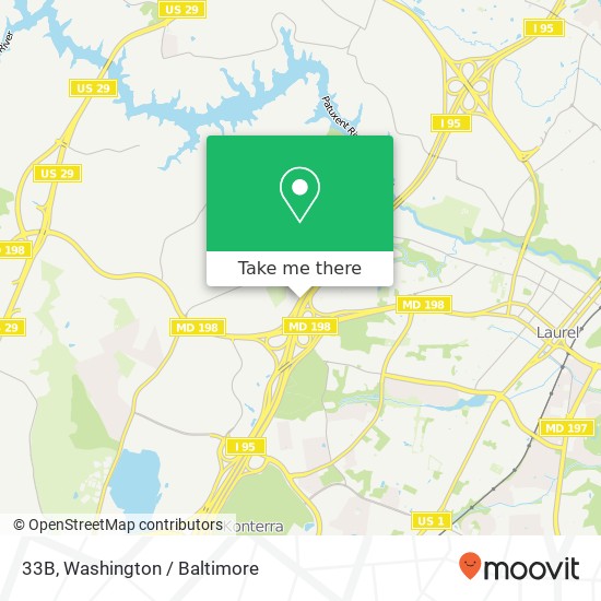 Mapa de 33B, Laurel, MD 20707