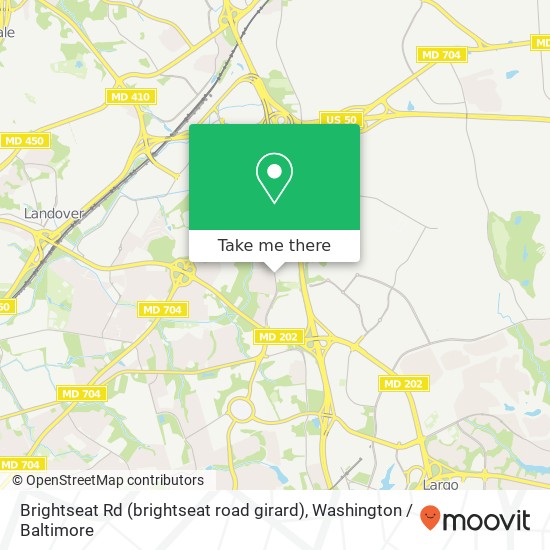 Mapa de Brightseat Rd (brightseat road girard), Hyattsville, MD 20785