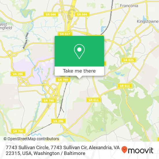 7743 Sullivan Circle, 7743 Sullivan Cir, Alexandria, VA 22315, USA map