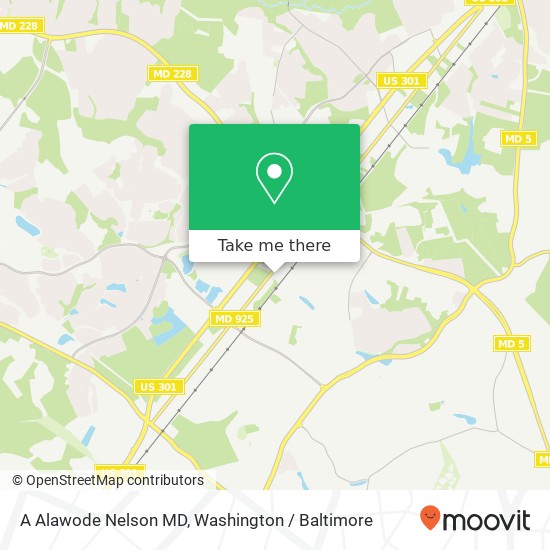 Mapa de A Alawode Nelson MD, 3500 Old Washington Rd