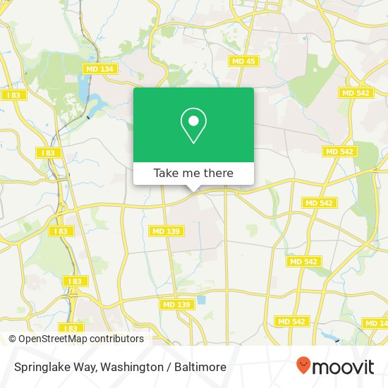 Springlake Way, Baltimore, MD 21212 map