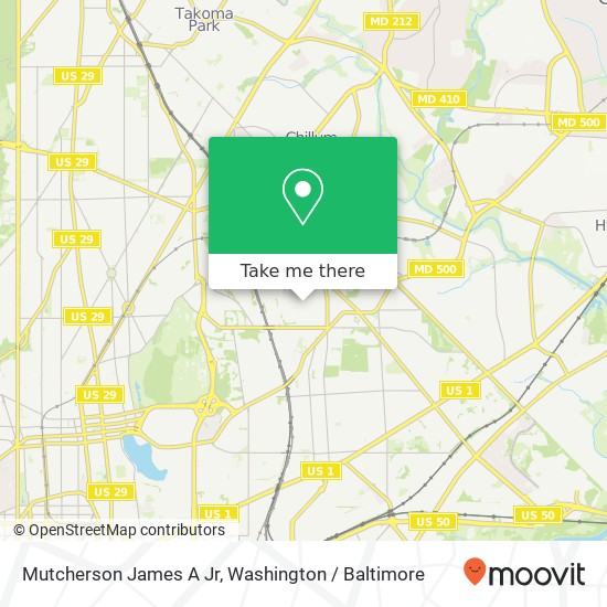 Mapa de Mutcherson James A Jr, 1140 Varnum St NE