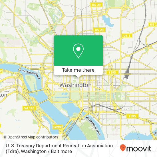 U. S. Treasury Department Recreation Association (Tdra), 1500 Pennsylvania Ave NW map