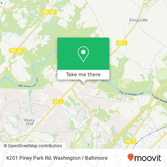 Mapa de 4201 Piney Park Rd, Perry Hall, MD 21128
