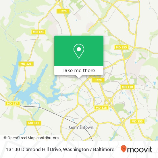 13100 Diamond Hill Drive, 13100 Diamond Hill Dr, Germantown, MD 20874, USA map