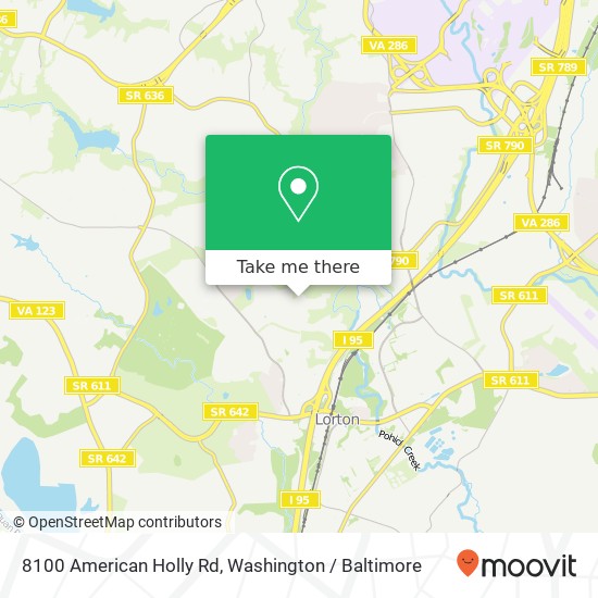 8100 American Holly Rd, Lorton, VA 22079 map