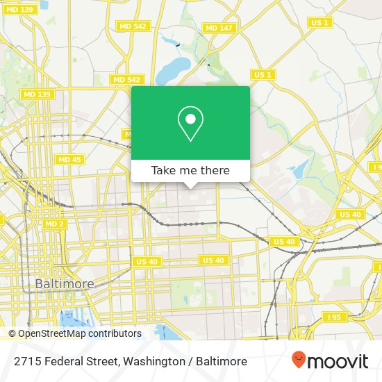 2715 Federal Street, 2715 Federal St, Baltimore, MD 21213, USA map