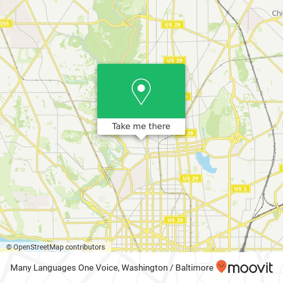 Many Languages One Voice, 3166 Mt Pleasant St NW map