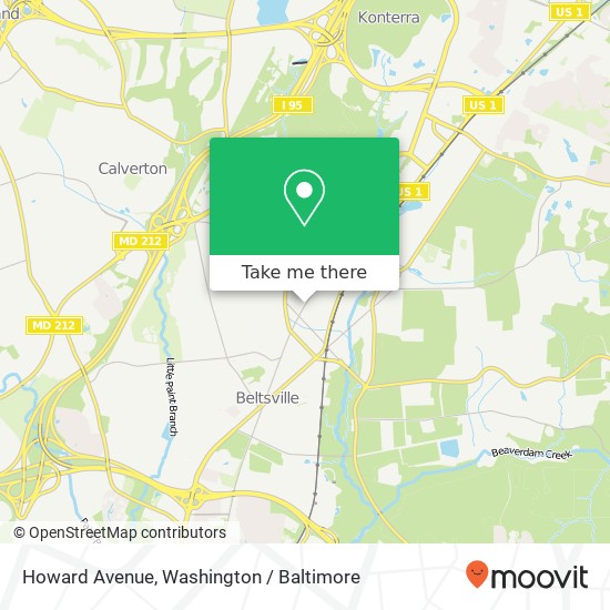Howard Avenue, Howard Ave, Beltsville, MD 20705, USA map