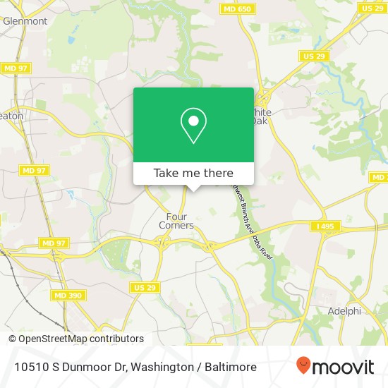 10510 S Dunmoor Dr, Silver Spring, MD 20901 map